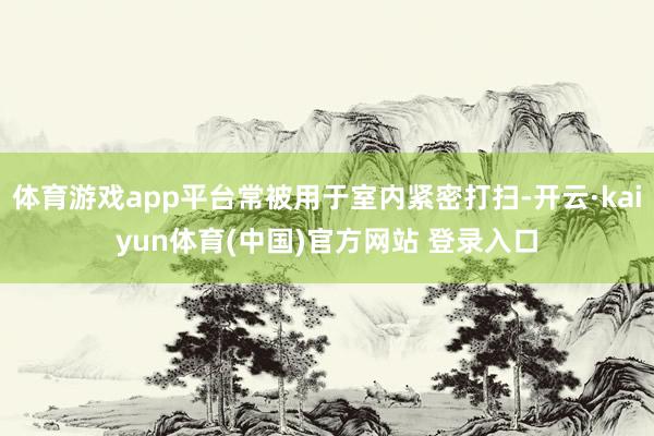 体育游戏app平台常被用于室内紧密打扫-开云·kaiyun体育(中国)官方网站 登录入口