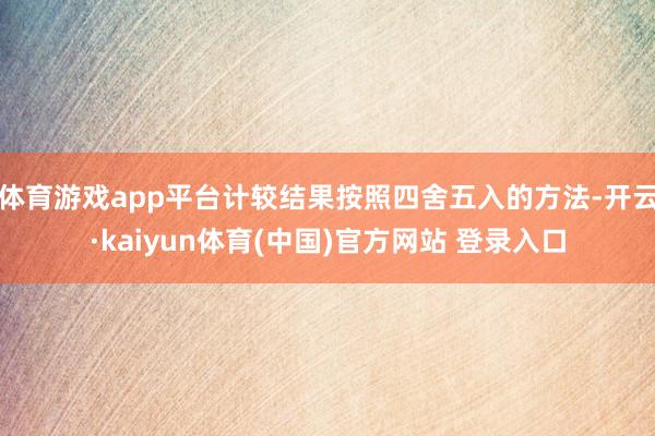 体育游戏app平台计较结果按照四舍五入的方法-开云·kaiyun体育(中国)官方网站 登录入口